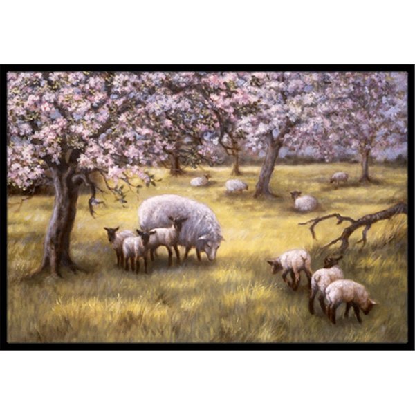Jensendistributionservices Sheep by Daphne Baxter Indoor or Outdoor Mat, 18 x 27 MI2557295